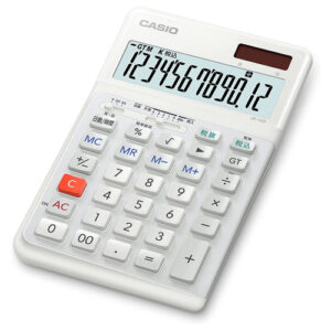 カシオ 人間工学電卓 12桁  ジャストタイプ JE-12D ホワイト 通販